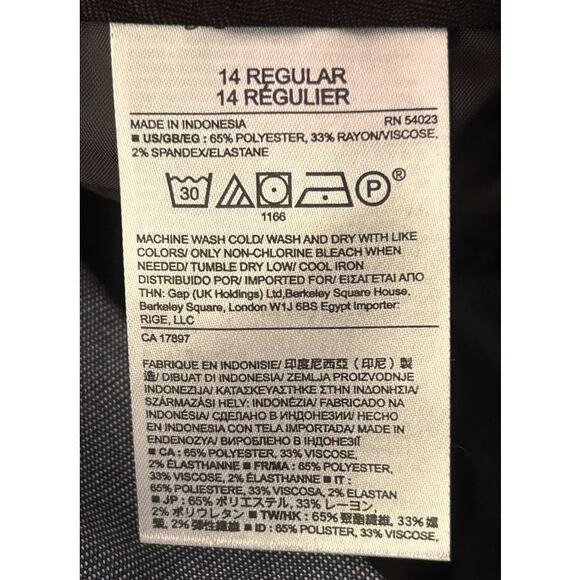 NWT Banana Republic Martin Fit Gray Skinny Dress Pants Women's 14R (36X30) - Picture 8 of 8